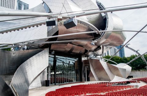Jay Pritzker concert pavilion by F Gehry, Chicago
