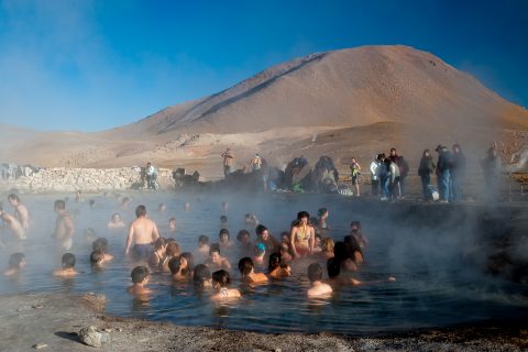 El Tatio Geysers, - bathers - Chile