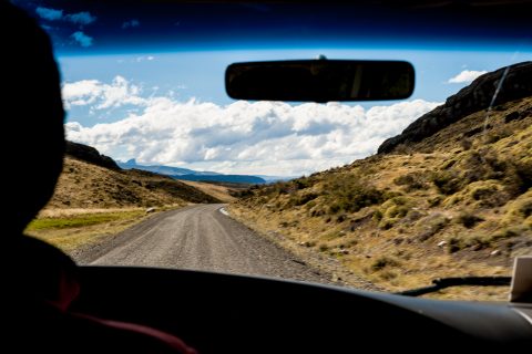 Typical road, Torres del Paine National Park, Chile