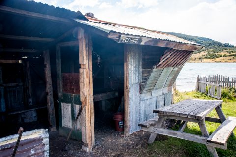 Refuge hut, Laguna Azul, Torres del Paine National Park, Chile