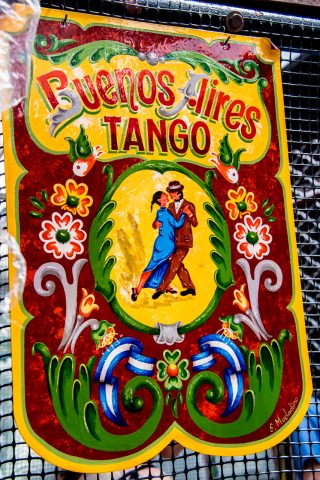 Tango sign, Buenos Aires, Argentina