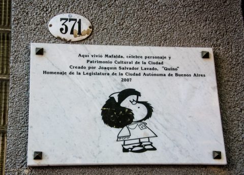 Mafalda sign, Buenos Aires, Argentina
