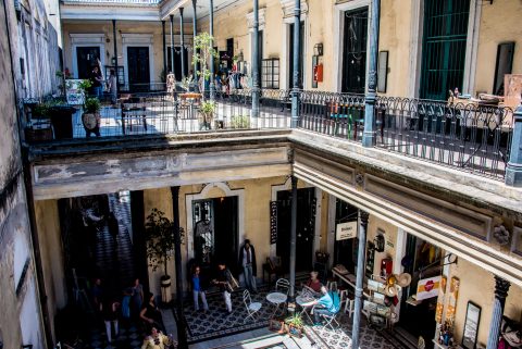 Inner courtyards of mansion, Calle Defensa, Buenos Aires, Argent