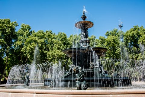 Four continents fountain, Parque San Martin, Mendoza, Argentina