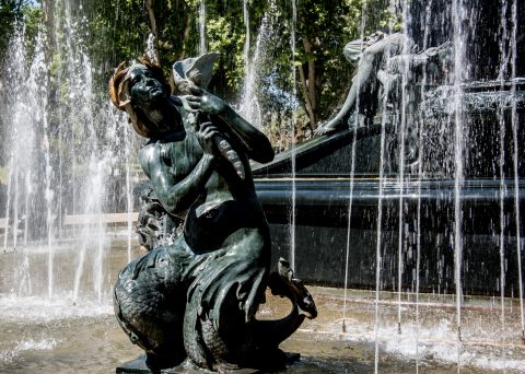 Four continents fountain, Parque San Martin, Mendoza, Argentina