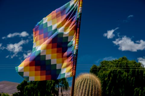 Indigenous flag (north west), Humahuaca, Argentina