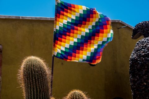 Indigenous flag (north west), Humahuaca, Argentina