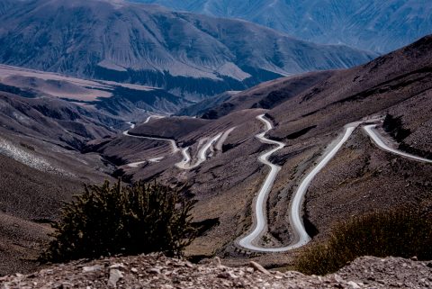 Road from Purmamarca to Salinas Grandes, Argentina
