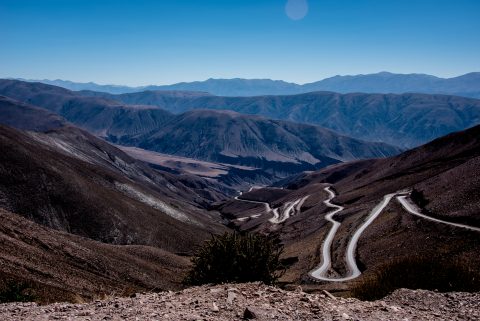 Road from Purmamarca to Salinas Grandes, Argentina