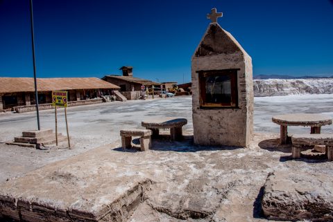 Salt shrine, Salinas Grandes, Altiplano, Argentina