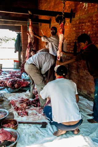 Butchering, Bhaktapur, Nepal