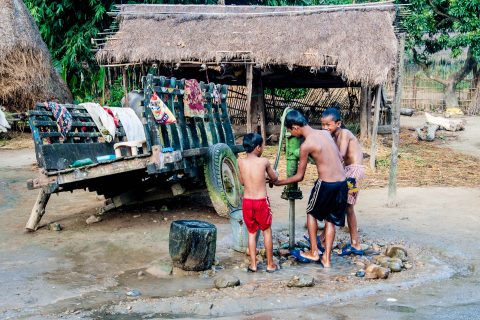 Village in Royal Chitwan National Park, Nepal