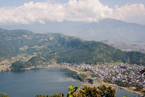 Pokhara from World Peace Pagoda, Nepal