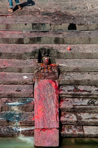 Pashupatinath Temple stone to die on, Kathmandu,  Nepal