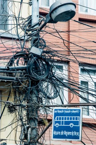 Street wiring, Kathmandu Nepal