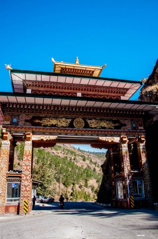 Entrance gateway from India, Chhuzom, Bhutan