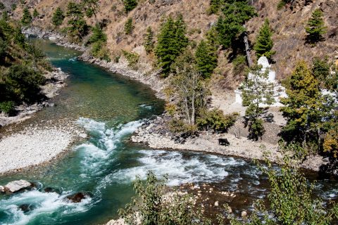 Paro & Thimphu rivers at Chhuzom, Bhutan