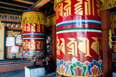Prayer wheels, Memorial Chorten, Thimphu