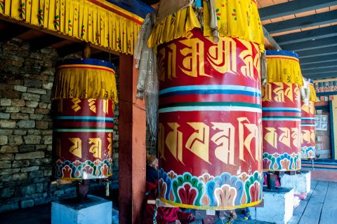 Prayer wheels, Memorial Chorten, Thimphu