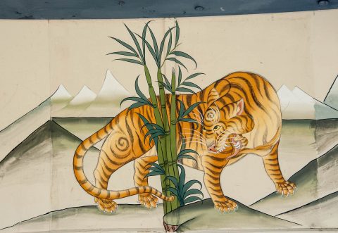 Traditional painting, Thimphu, Bhutan