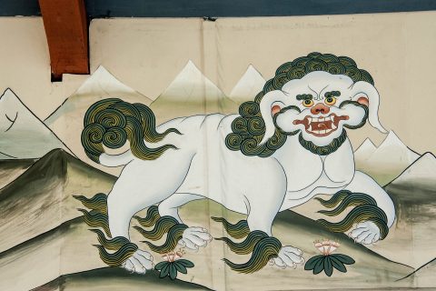 Traditional painting, Thimphu, Bhutan