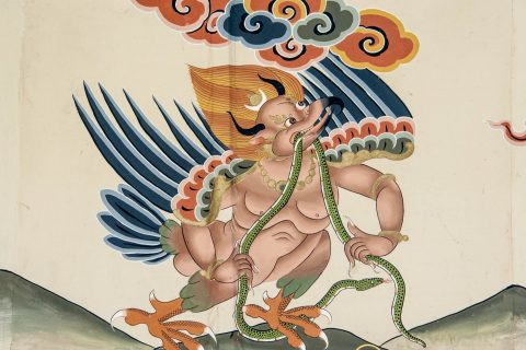 Traditional painting, Thimphu, Bhutan