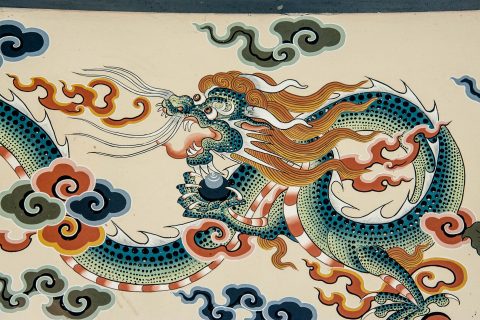 Traditional painting, Thimphu, Bhutan