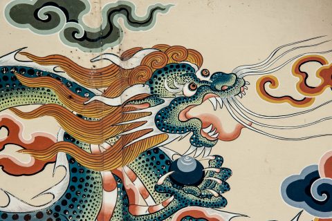 Traditional painting, Thimphu, Bhutan