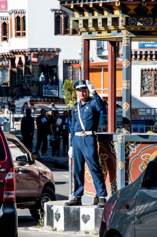 Point duty, Thimphu, Bhutan