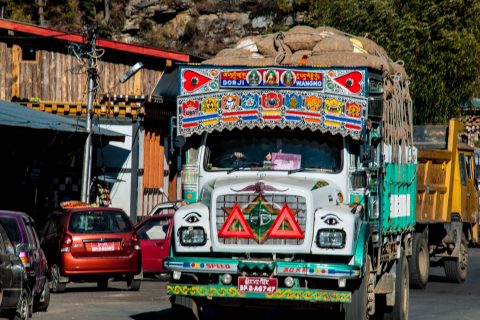 Transport lorry, Chamkhar, Bhutan