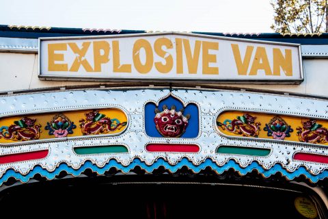 Explosive van, Chamkhar, Bhutan
