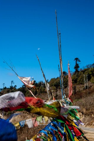 Prayer flags, Yutongla Pass (11155feet), Bhutan