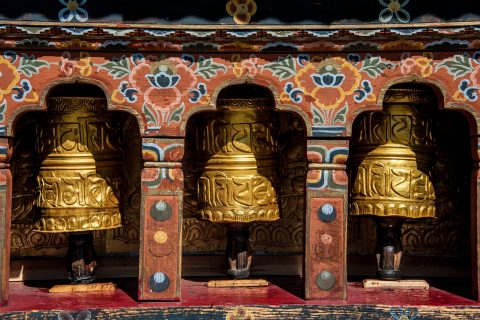 Punakha dzong prayer bells, Bhutan
