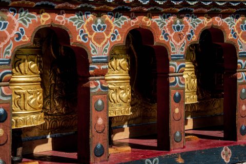 Punakha dzong prayer bells, Bhutan