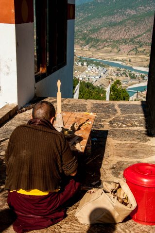 View from Sangchhen Dorji Lhuendrup Nunnery, Punakha, Bhutan