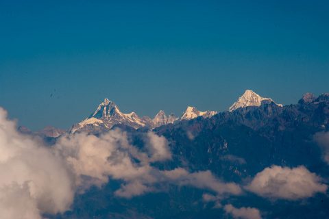 Masang Gang mountain from Dochula Pass, Bhutan
