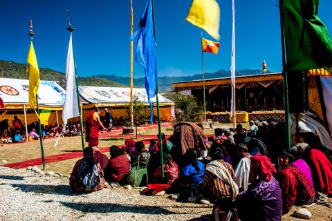 Kyichu Lhakhang coronation day celebrations,  Paro, Bhutan