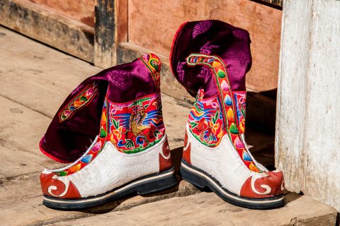 Local boots, Paro, Bhutan