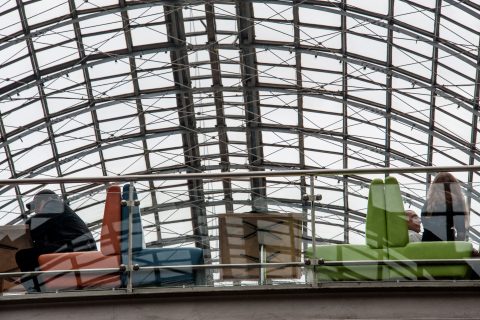 GUM store upper level cafe, Moscow