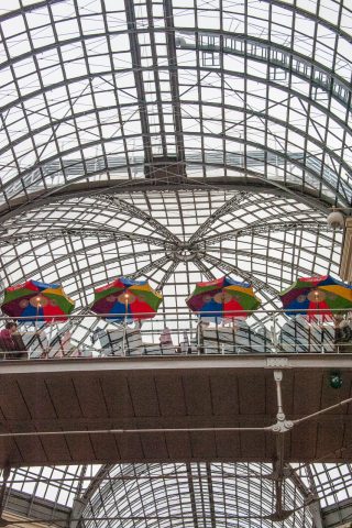 GUM store upper level cafe, Moscow