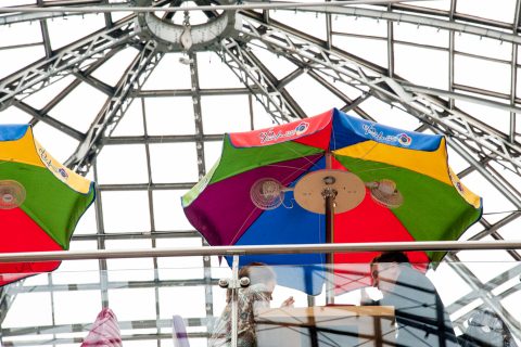 GUM store upper level cafe, Moscow