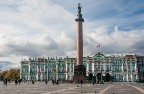 Alexander Column & Hermitage Winter Palace, St Petersburg