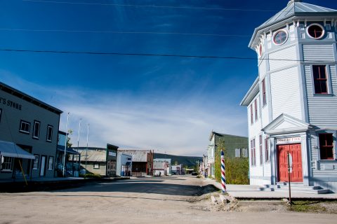 Dirt street, Dawson City, Yukon, Canada