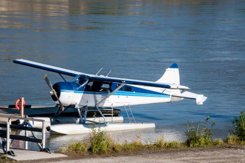 Float plane, Yukon River, Dawson City, Canada
