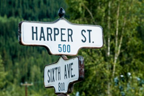 Street signs, Dawson City, Yukon, Canada