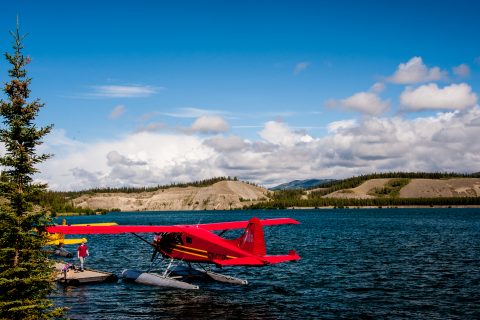 Float planes, Yukon River, Whitehorse, Canada