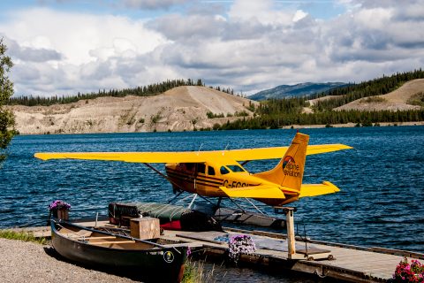 Float planes, Yukon River, Whitehorse, Canada