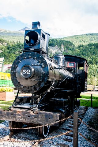 White Pass & Yukon Railway, old engine,, Skagway, Alaska