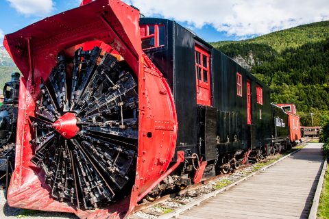 White Pass & Yukon Railway, snowblower, Skagway, Alaska