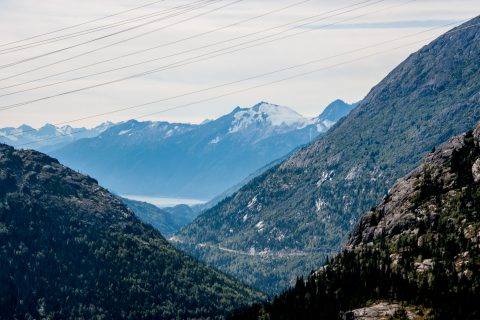 View down to Skagway, Alaska